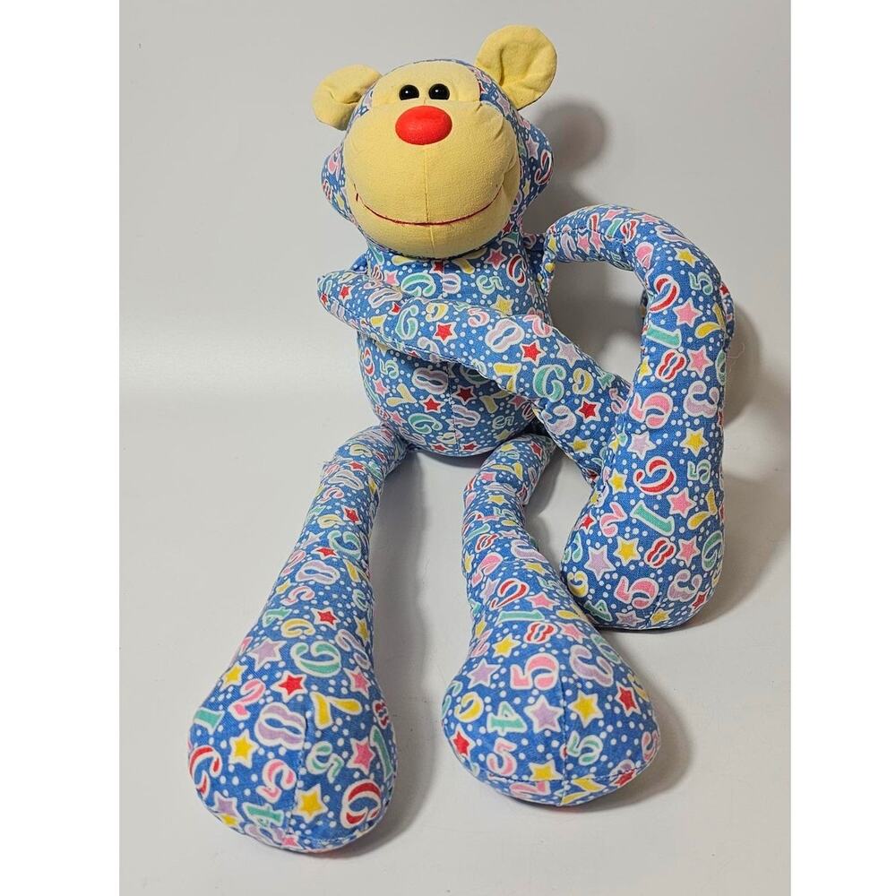 Vintage 1988 Avon Count On Andy Monkey 20" Weighted Beanbag Plush Numbers